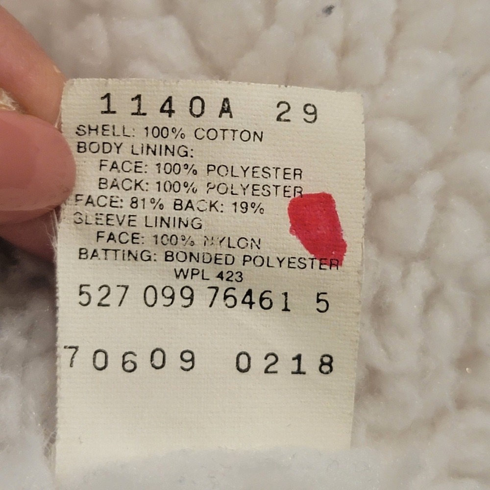 Vintage 90s Levi's Denim Trucker Jacket Sherpa Lined Jean Jacket Winter Medium - Picture 16 of 16